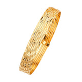 Solid Ladies 7-Day Single Bangle in 14K Gold