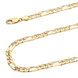 Semi-Solid Figaro Chain in 14K Gold