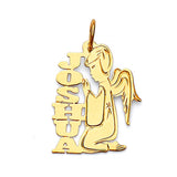 Angel Personalized Kids Pendant in 14K Gold