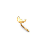 Moon Nose Ring in 14K Gold