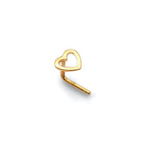 Heart Nose Ring in 14K Gold