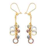 Tassel Earrings in 14K Tri-Color Gold