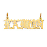 Personalized Mens Pendant in 14K Gold