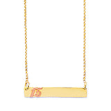 17'' Personalized Necklace in 14K Two-Tone Gold