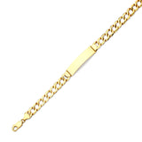 Cuban Mens ID Bracelet In 14K Gold