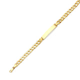 Cuban Mens ID Bracelet In 14K Gold