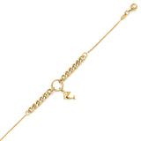 Ladies Dolphin Charm Bracelet in 14K Gold