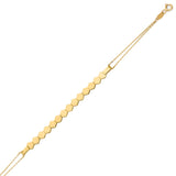 White CZ Ladies Bracelet in 14K Gold