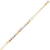 Ladies Bracelet in 14K Tri-Color Gold