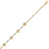 Ladies Bracelet in 14K Two-Tone Gold