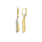 Teardrop Earrings in 14K Two-Tone Gold