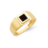 Onyx Mens Ring in 14K Gold