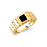 Onyx Mens Ring in 14K Gold