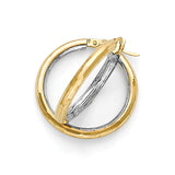 Hoop Earrings in 14K Two-Tone Gold