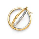 Hoop Earrings in 14K Two-Tone Gold