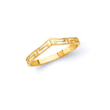 Greek Key Ladies Ring in 14K Gold