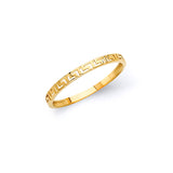 Greek Key Ladies Ring in 14K Gold