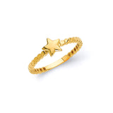 Star Ladies Ring in 14K Gold