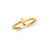 Cross Ladies Ring in 14K Gold