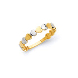 Heart Ladies Ring in 14K Two-Tone Gold