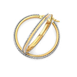 Hoop Earrings in 14K Two-Tone Gold