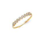 White CZ Ladies Ring in 14K Gold