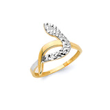 Snake Ladies Ring in 14K Two-Tone Gold