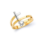 Ladies Ring in 14K Two-Tone Gold