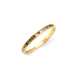 Multi-Color Ladies Ring in 14K Gold