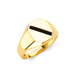 Onyx Mens Ring in 14K Gold