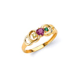 Multi-Color CZ Ladies Ring in 14K Gold