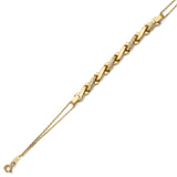 White CZ Ladies Bracelet in 14K Gold