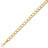 7.5 Inch Cuban Unisex Link Bracelet in 14K Gold