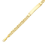 Cuban Mens ID Bracelet in 14K Gold