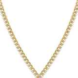 Semi-Solid Cuban Chain in 14K Two-Tone Gold