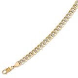 Semi-Solid Cuban Chain in 14K Two-Tone Gold