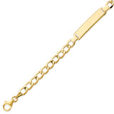 6" inch Cuban Kids ID Bracelet in 14K Gold