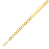 Fancy ID Bracelet in 14K Gold