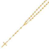 24 Inch Crucifix Five-Decade Rosary Necklace in 14K Gold