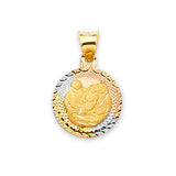 Baptism Kids Pendant in 14K Tri-Color Gold