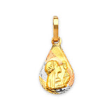 First Communion Kids Pendant in 14K Tri-Color Gold