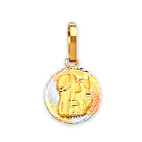 First Communion Kids Pendant in 14K Tri-Color Gold