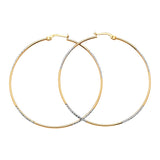 Hoop Earrings in 14K Two-Tone Gold