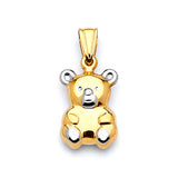 Bear Kids Pendant in 14K Two-Tone Gold