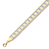 Fancy Ladies Ornate Bracelet In 14K Two-Tone Gold