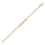 5.5'' Kids Heart Charm Bracelet In 14K Gold