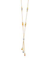 16'' Charm Necklace in 14K Tri-Color Gold