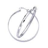 Hoop Earrings in 14K White Gold