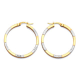 Hoop Earrings in 14K Two-Tone Gold