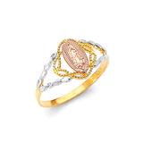 Guadalupe Ladies Ring in 14K Tri-Color Gold